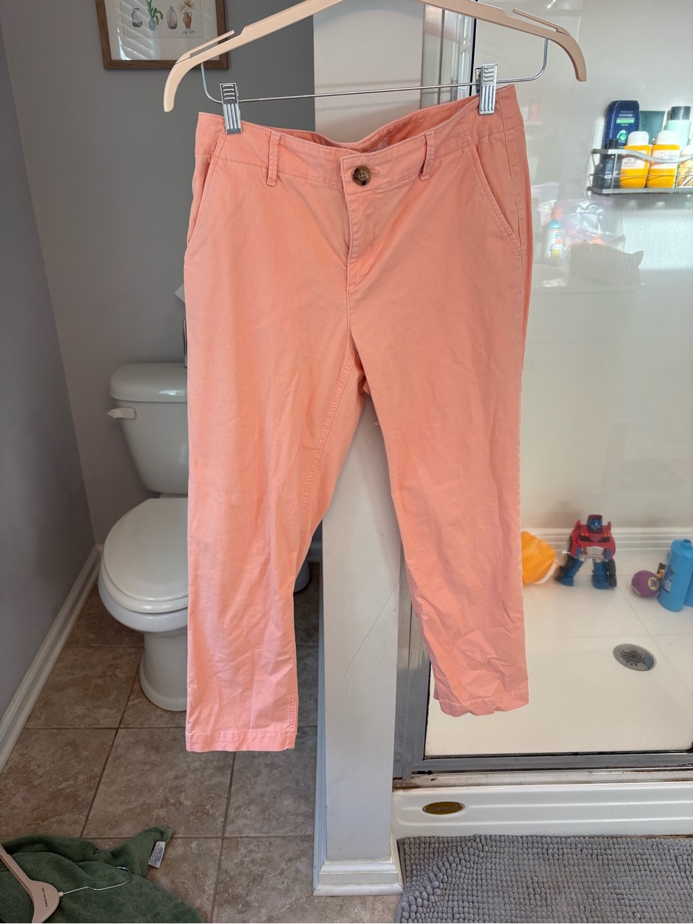 LOFT The Slim Ankle Pants Women's Size 6 Peach Coral Stretch Chino
